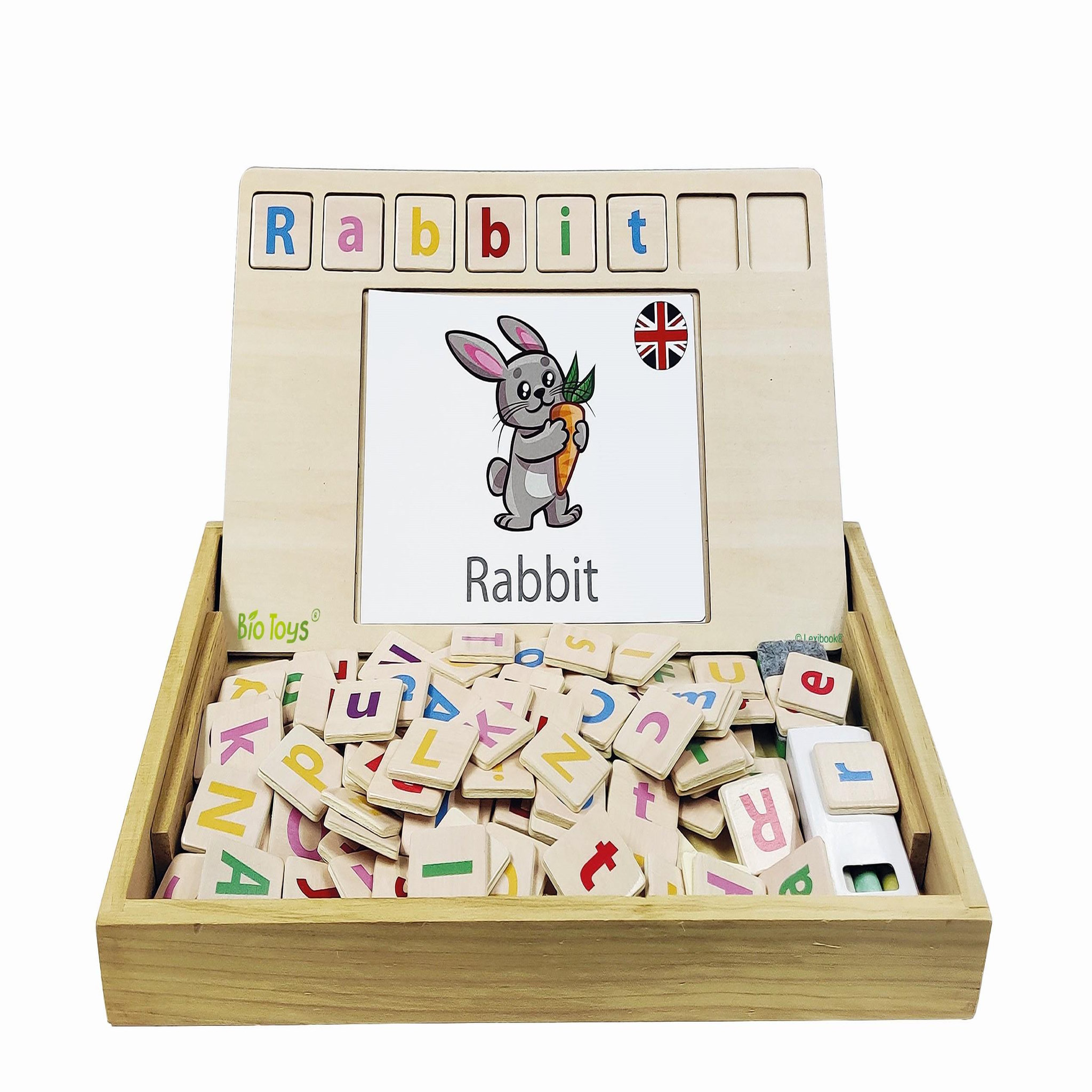 Voir la diapositive 2 : Lexibook Bio Toys L'Ecole des Mots bilingue Français- Anglais - Jeu en Bois