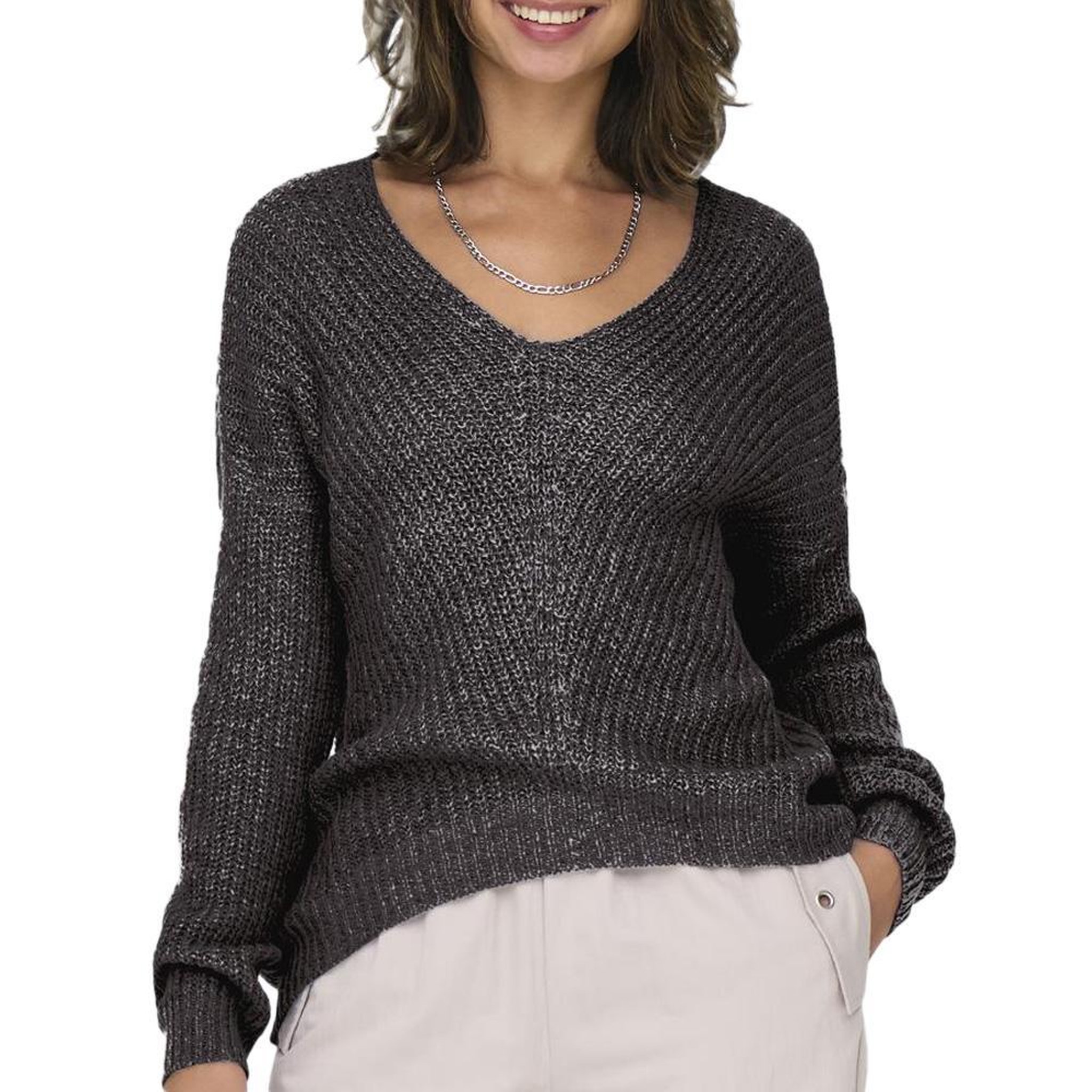 JACQUELINE DE YONG Pull Marron Femme JDY MEGANN. Coloris disponibles : Marron
