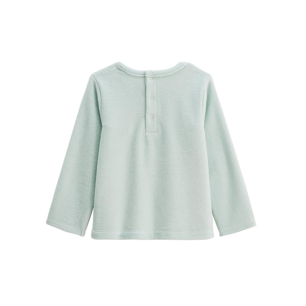 Petit Béguin Pyjama enfant 2 pièces en velours à pieds retroussables Dina