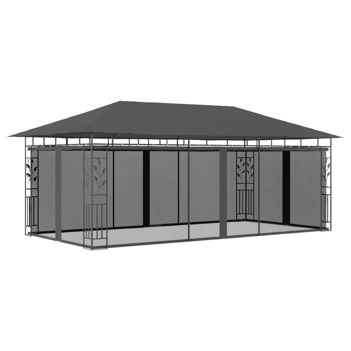 VIDAXL Belvedere avec moustiquaire 6x3x2,73 m Anthracite