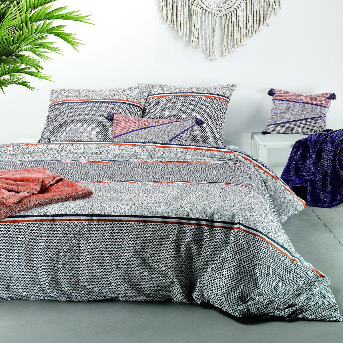 Les Ateliers du Linge Coussin imprime tilak