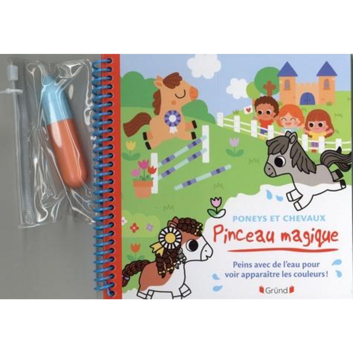 PONEYS ET CHEVAUX. PEINS AVEC DE L'EAU POUR VOIR APPARAITRE LES COULEURS ! AVEC 1 PINCEAU, Rousseau Stéphanie