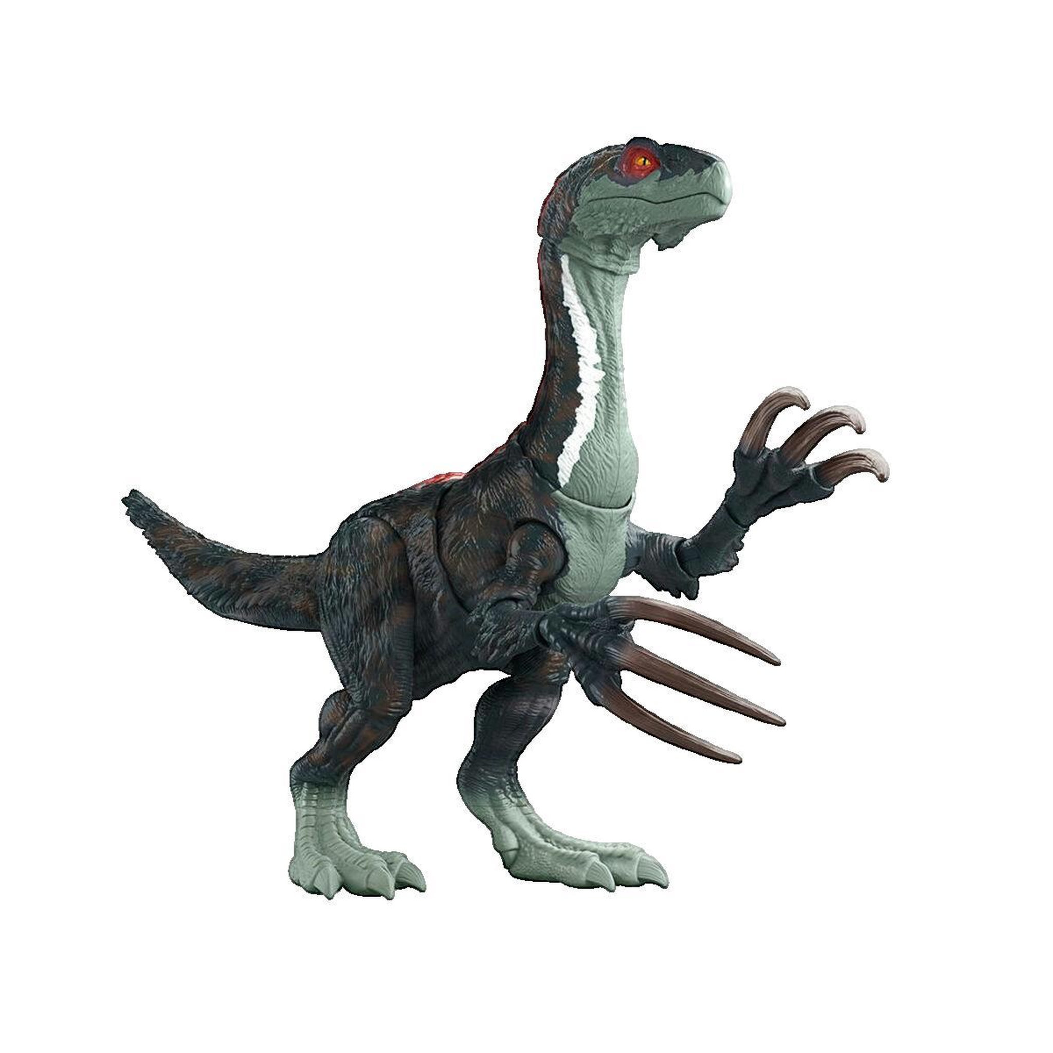 Voir la diapositive 2 : MATTEL Figurine Mattel Dinosaure Jurassic World articulée verte et grise