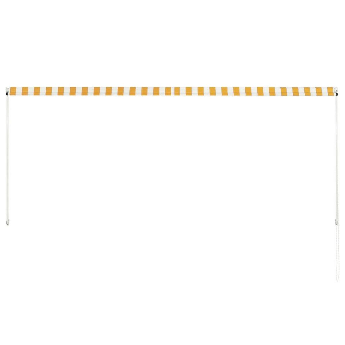 VIDAXL Auvent retractable 300x150 cm Jaune et blanc