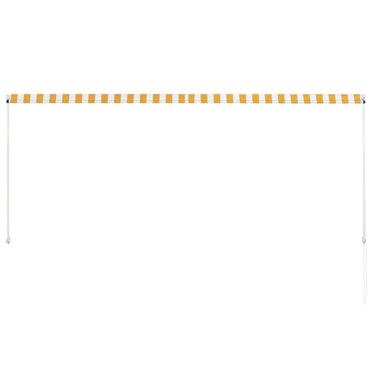 VIDAXL Auvent retractable 300x150 cm Jaune et blanc