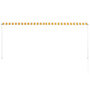 Voir la diapositive 5 : VIDAXL Auvent retractable 300x150 cm Jaune et blanc