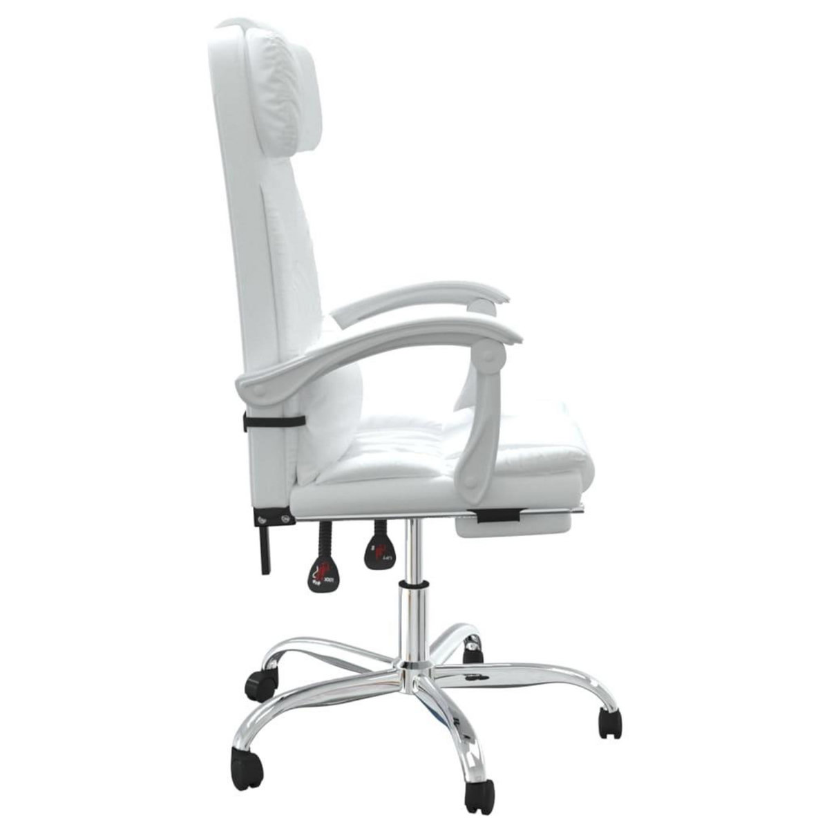 VIDAXL Fauteuil inclinable de bureau Blanc Similicuir