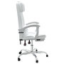 Voir la diapositive 4 : VIDAXL Fauteuil inclinable de bureau Blanc Similicuir