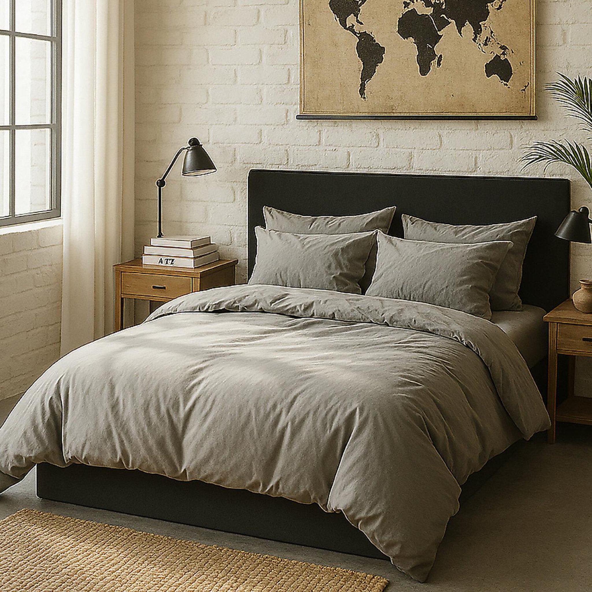 Voir la diapositive 2 : BATON ROUGE Housse de couette 100% percale de coton