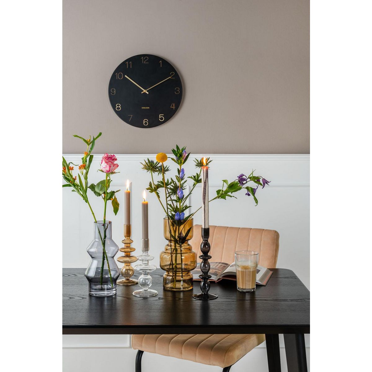 Leitmotiv 2 Chaises cantilevers design velours Keen