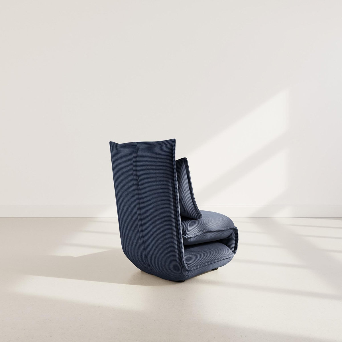 BEST MOBILIER Candice - banquette 1 place convertible clic-clac en velours côtelé