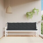 VIDAXL Coussins de banc jardin lot de 2 noir 200x50x7 cm tissu Oxford
