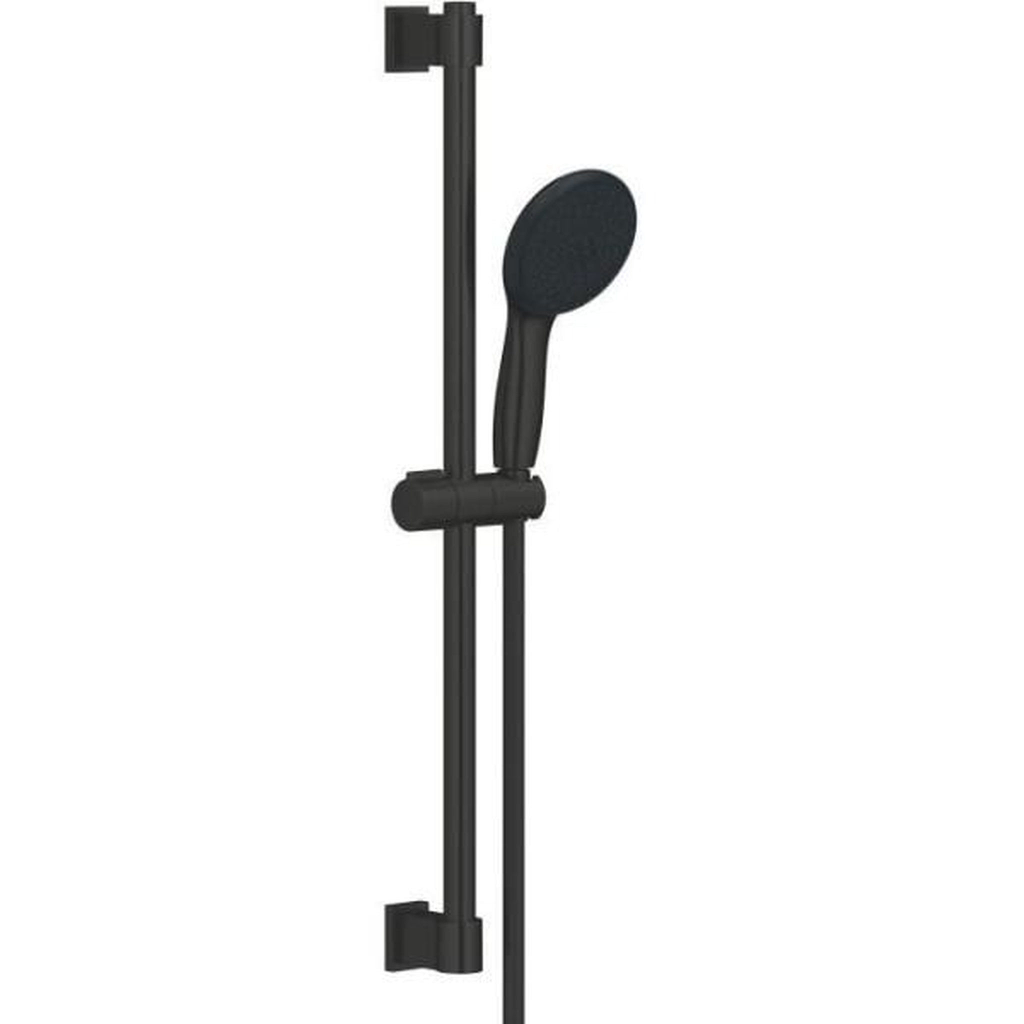 Grohe Ensemble de douche avec pommeau 2 jets, barre 60cm et flexible 1,75m - GROHE Vitalio Start 110 279482431 - Economie d'eau - Noir