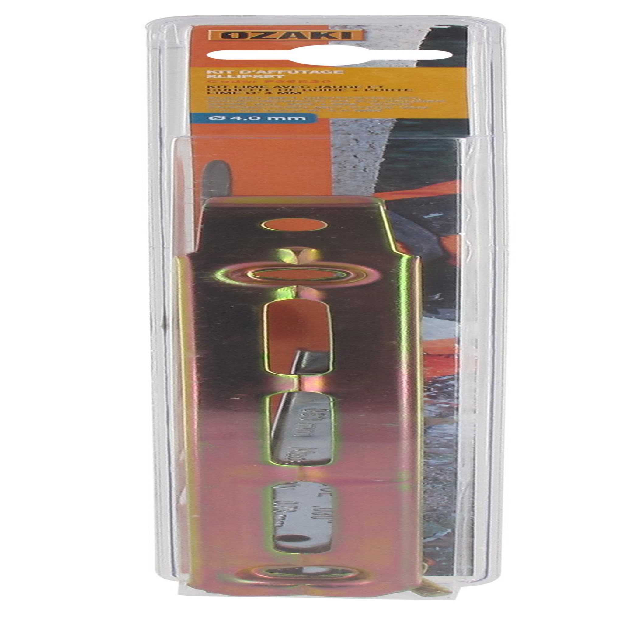 CENTRALE BRICO Kit d'affûtage avec jauge et curette de guide + porte lime Ø: 4mm