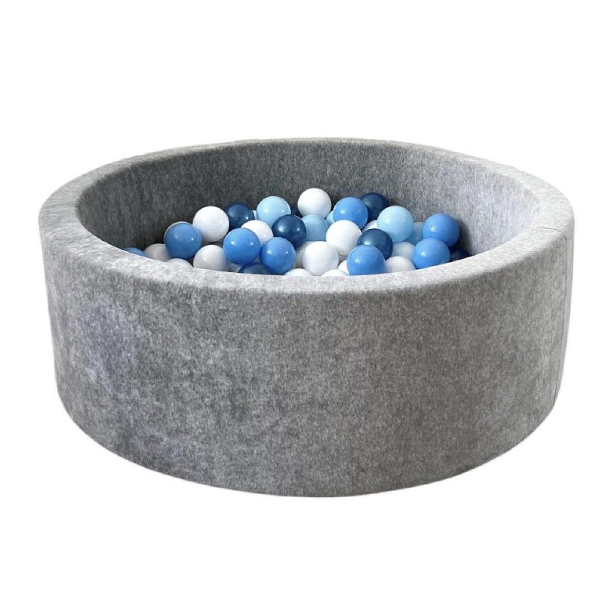 MONIO FOR KIDS Piscine à balles velours 90 cm gris + 200 balles