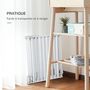 Voir la diapositive 6 : PAWHUT Barrière de sécurité parc enclos chien modulable pliable porte verrouillable intégrée 5 panneaux en métal 300L max. x 74,5H cm métal PP blanc