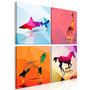 Voir la diapositive 1 : Paris Prix Tableau Imprimé 4 Panneaux  Geometric Animals