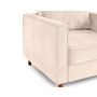 Voir la diapositive 6 : LISA DESIGN Jake - fauteuil en tissu velours relief - pieds en bois foncé