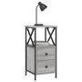 Voir la diapositive 3 : VIDAXL Table de chevet sonoma gris 34x35,5x70 cm bois d'ingenierie