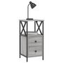 Voir la diapositive 3 : VIDAXL Table de chevet sonoma gris 34x35,5x70 cm bois d'ingenierie