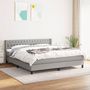 Voir la diapositive 2 : VIDAXL Sommier a lattes de lit avec matelas Gris clair 180x200cm Tissu