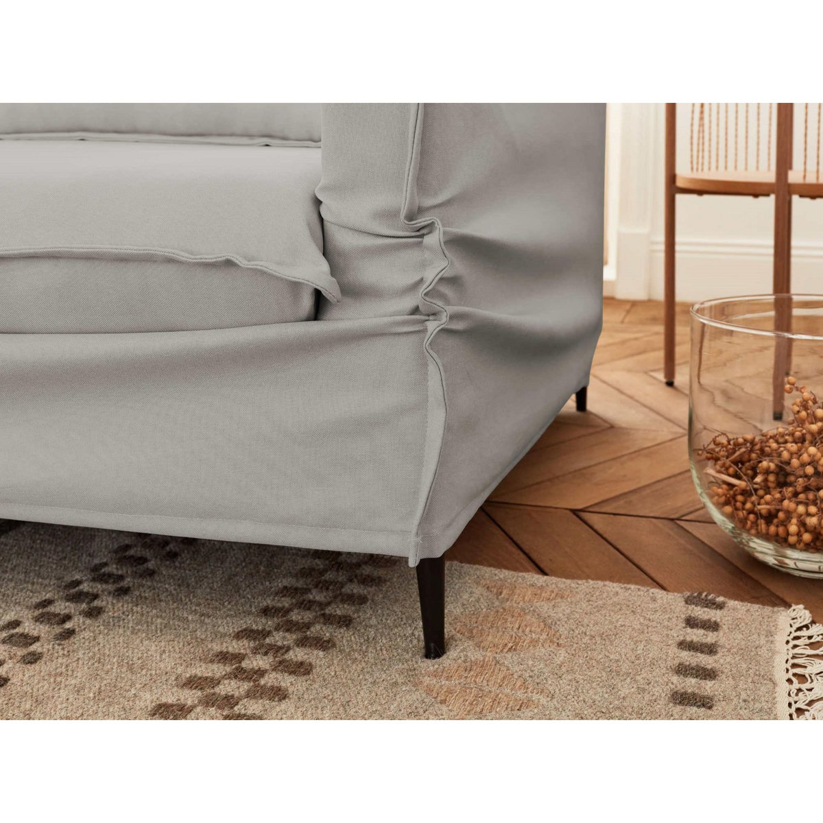 LISA DESIGN Adriann - canapé d'angle gauche fixe - 4 places - en tissu déhoussable