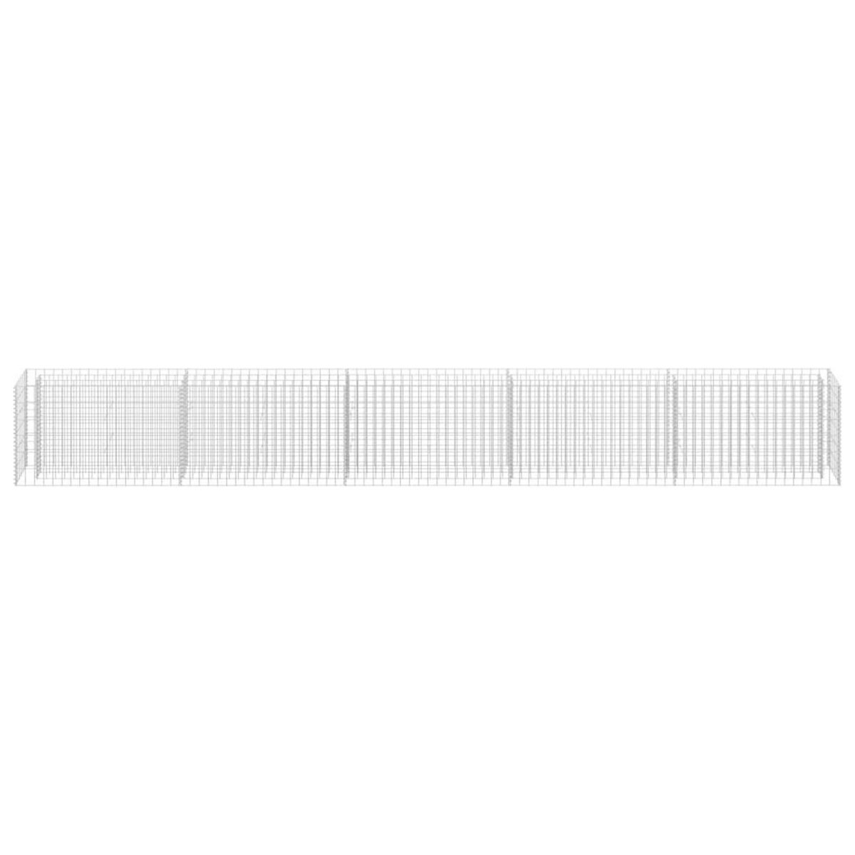 VIDAXL Lit sureleve a gabion Acier galvanise 450x30x60 cm