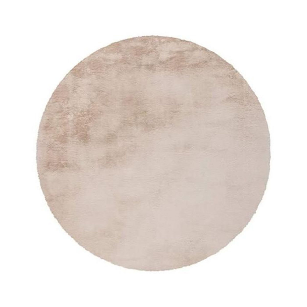 Paris Prix Tapis Rond à Poils Longs  Rabbit  160cm Beige