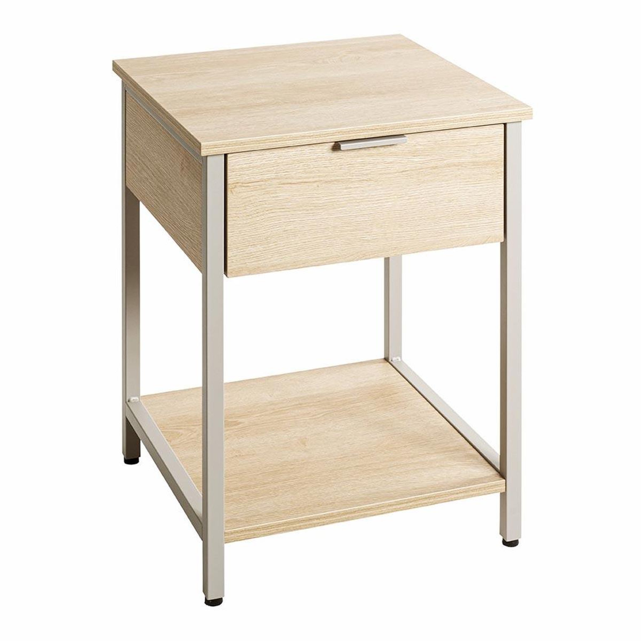 Paris Prix Table de chevet avec tiroir  burga  55cm naturel & gris