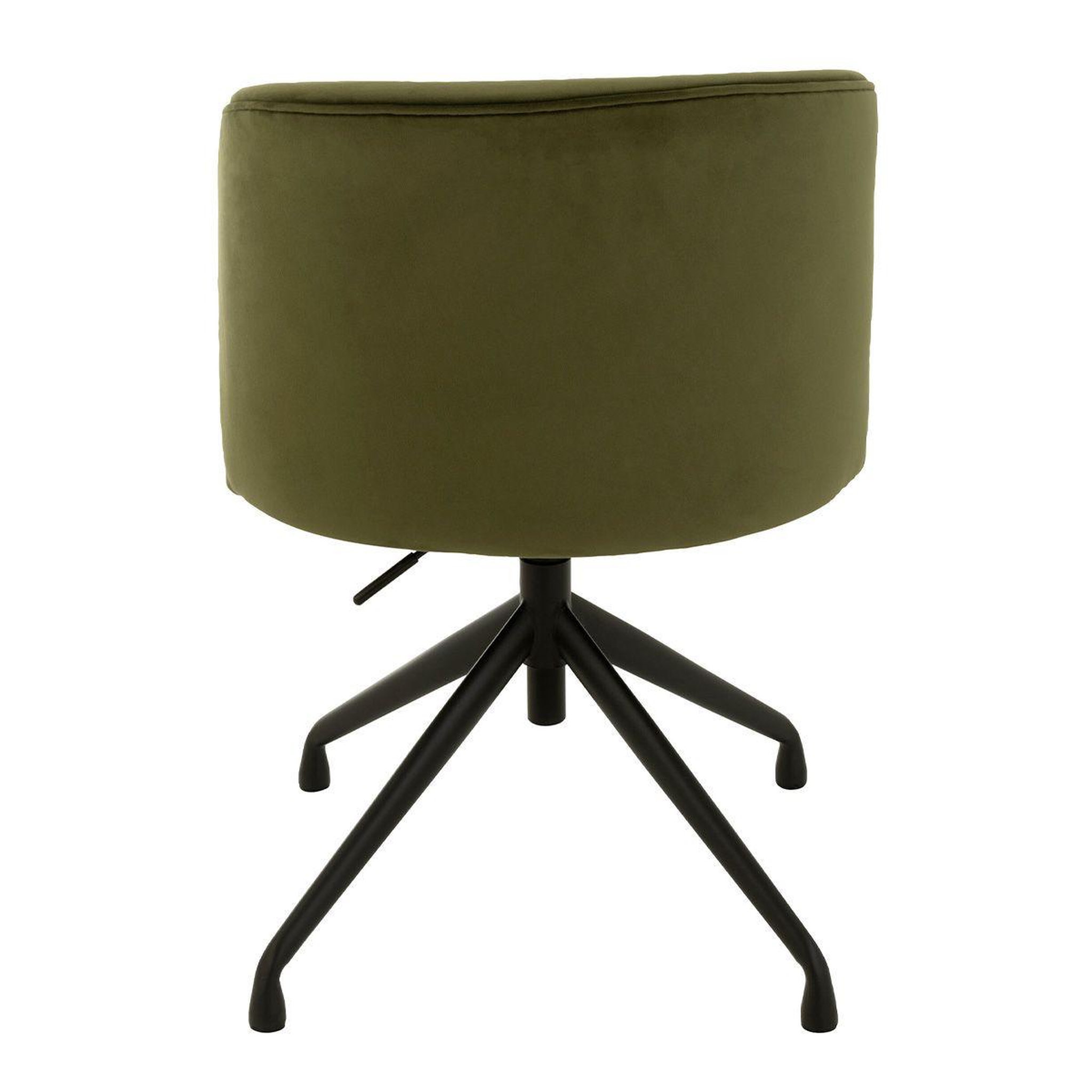 Voir la diapositive 4 : J-LINE Chaise pivotante en velours  gena  78-83cm vert foncé