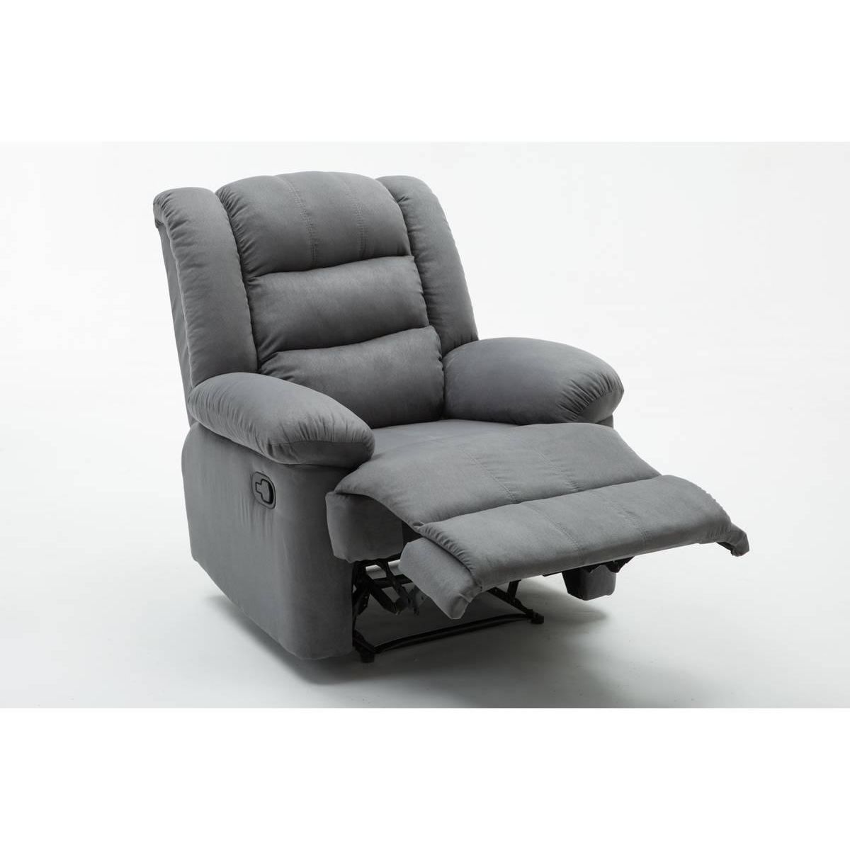 Habitat et Jardin Fauteuil relax  Buckingham  - 85 x 93 x 100 cm - Gris clair