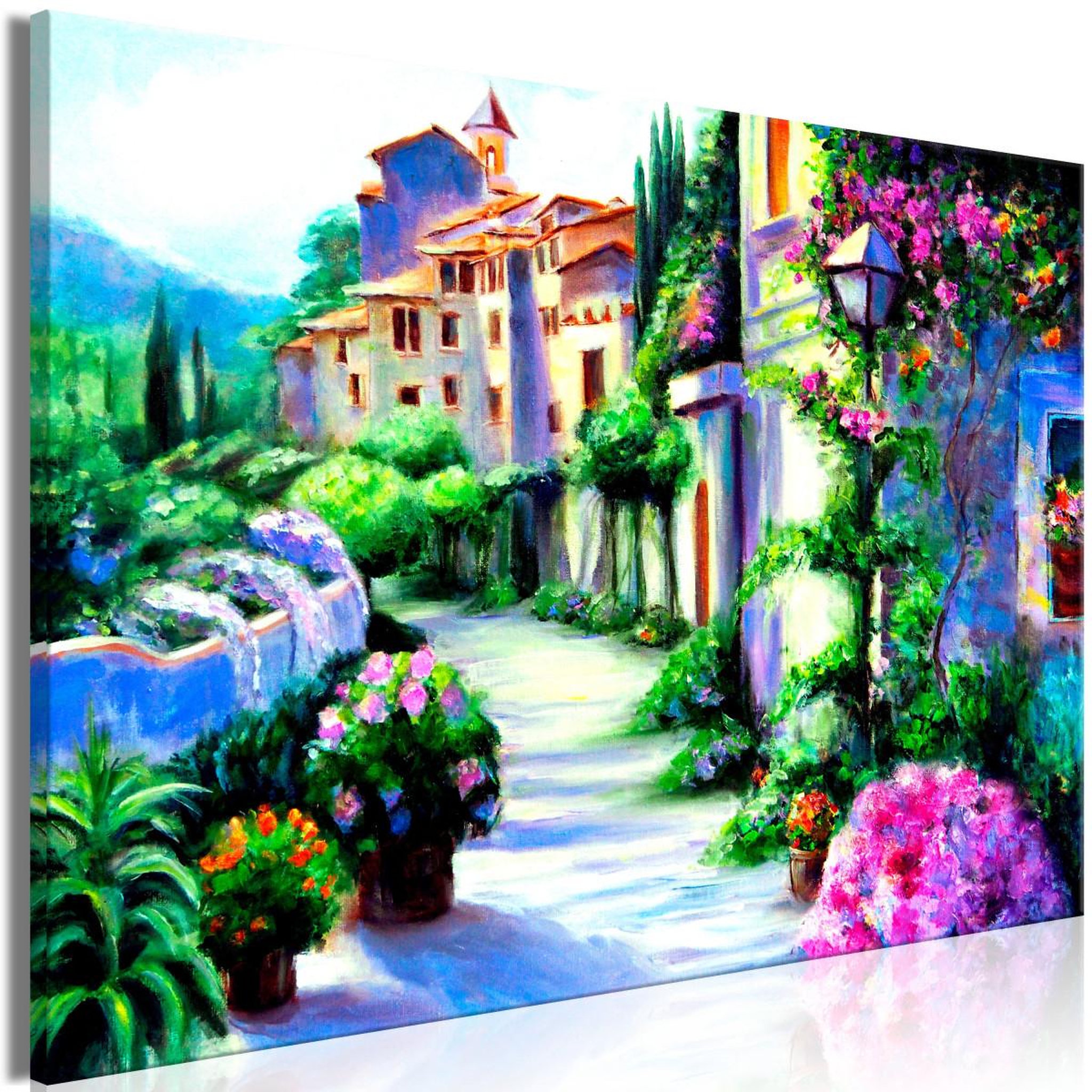 Paris Prix Tableau imprimé  flower street wide. Coloris disponibles : Multicolore