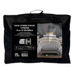 SOLEIL D'OCRE Ensemble couette et parure 5 Pièces THALES pour lit en 90x190 cm, par Soleil d'ocre. Coloris disponibles : Jaune, Rouge