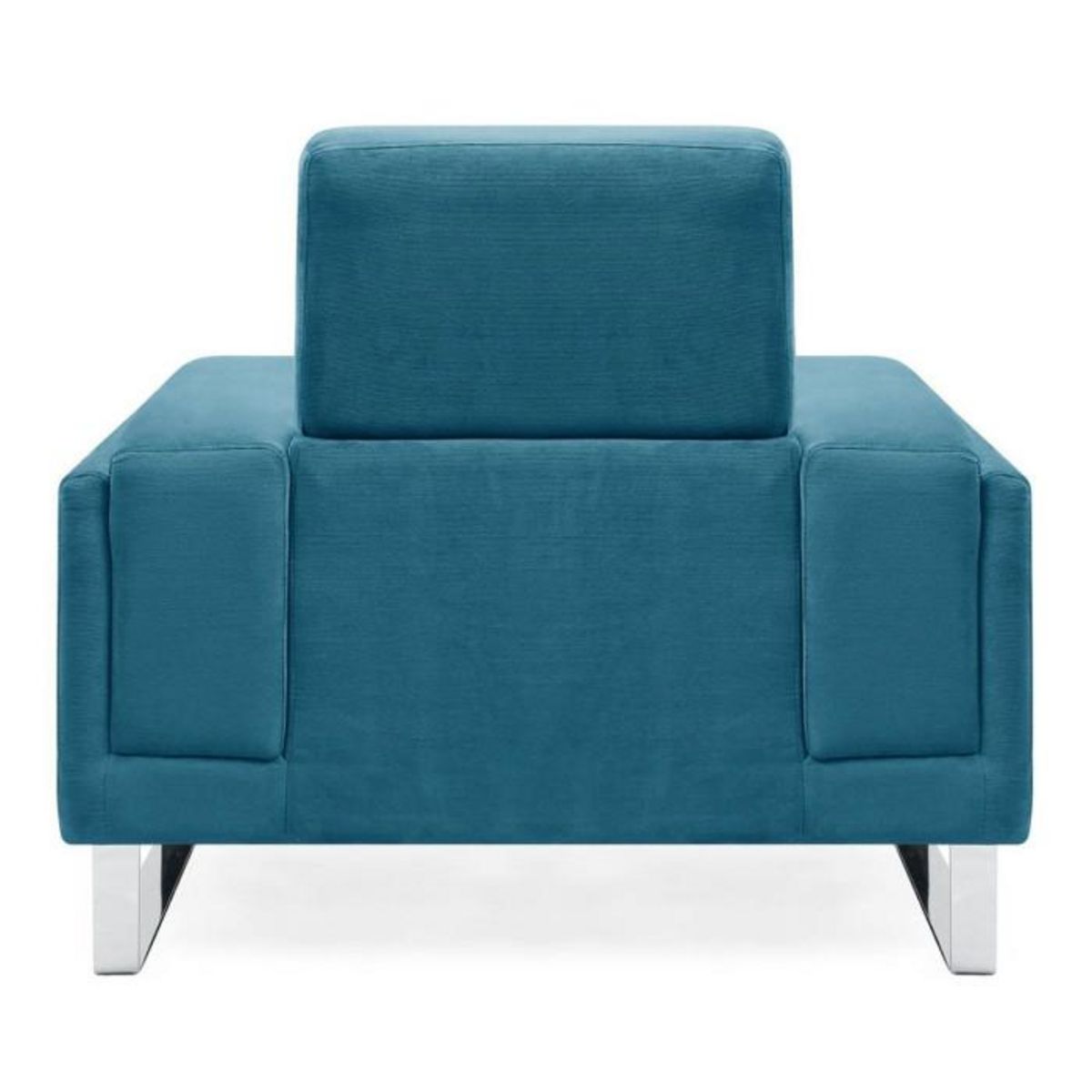 Paris Prix Fauteuil Design en Velours Côtelé  Ezekiel  104cm Bleu