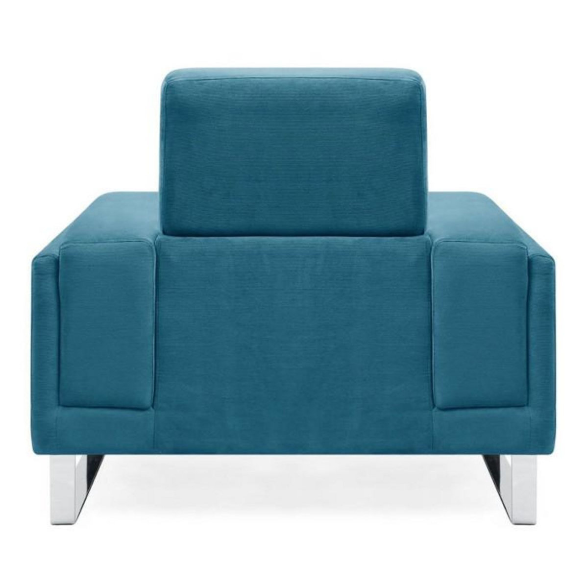Paris Prix Fauteuil Design en Velours Côtelé  Ezekiel  104cm Bleu