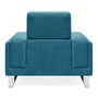 Voir la diapositive 6 : Paris Prix Fauteuil Design en Velours Côtelé  Ezekiel  104cm Bleu