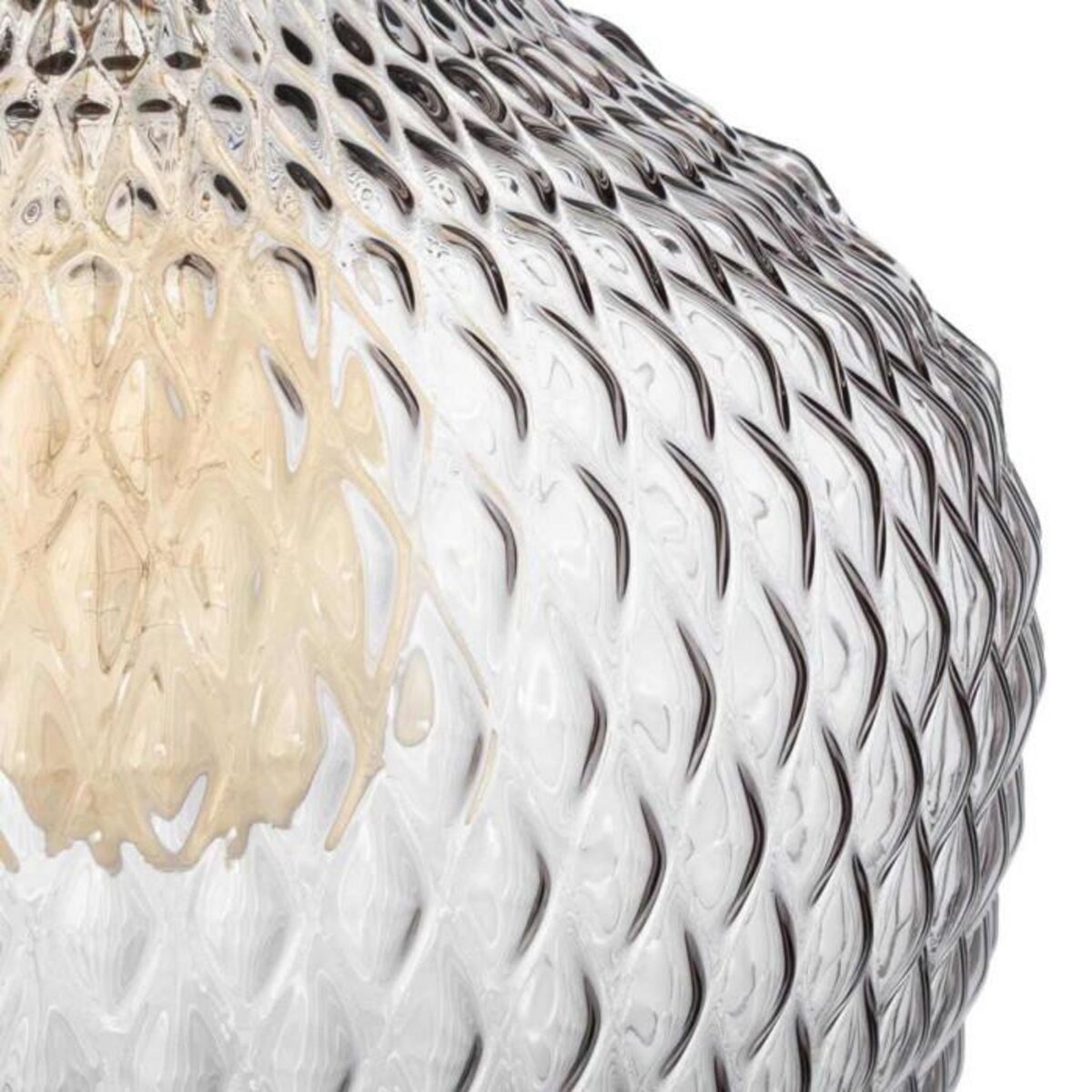 ATMOSPHERA Lampe Suspension Verre Fumé  Omaha  25cm Gris