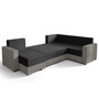 Voir la diapositive 3 : BEST MOBILIER Epona - canapé panoramique d'angle réversible 7 places convertible avec coffre en tissu