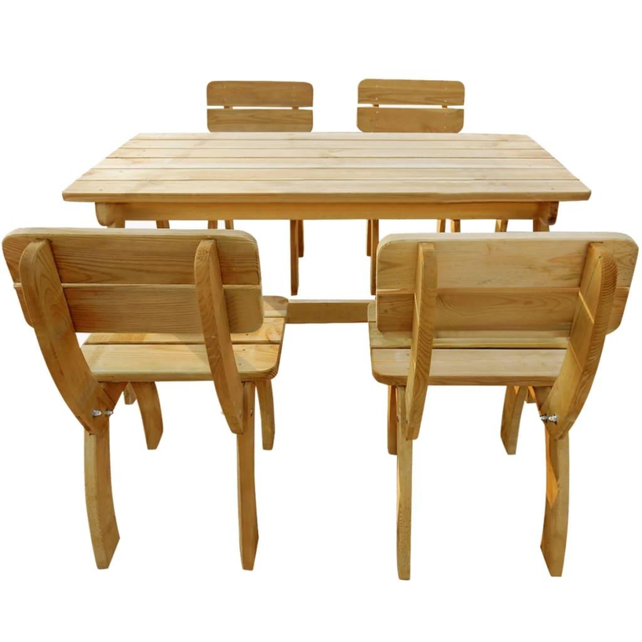 Voir la diapositive 3 : VIDAXL Ensemble a manger d'exterieur 5 pcs pinede impregnee
