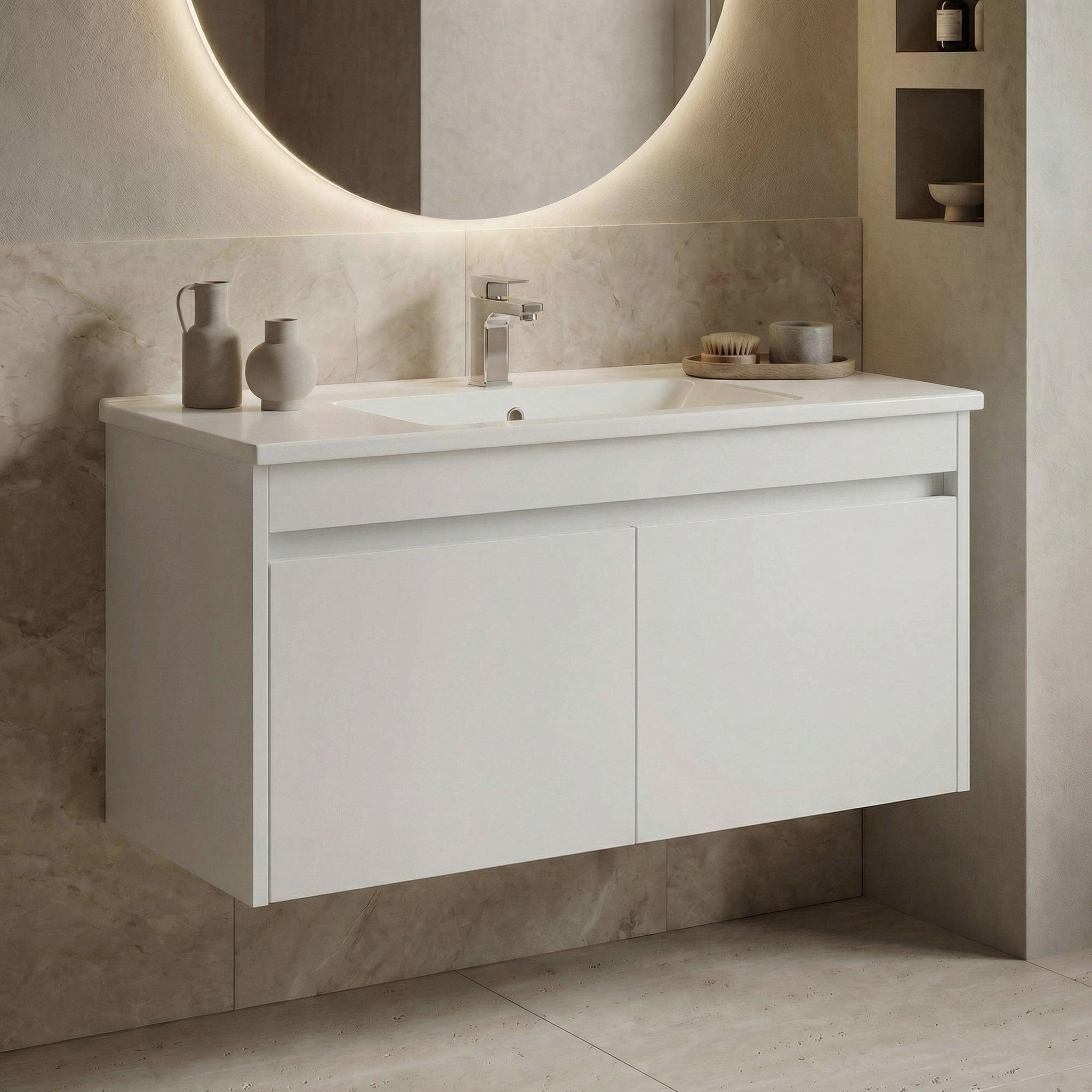Voir la diapositive 2 : Habitat et Jardin Meuble Vasque  Side 100 v3  - 100 x 45 x 52 cm - Matte White