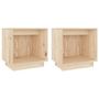 Voir la diapositive 2 : VIDAXL Tables de chevet 2 pcs 40x30x40 cm Bois de pin solide