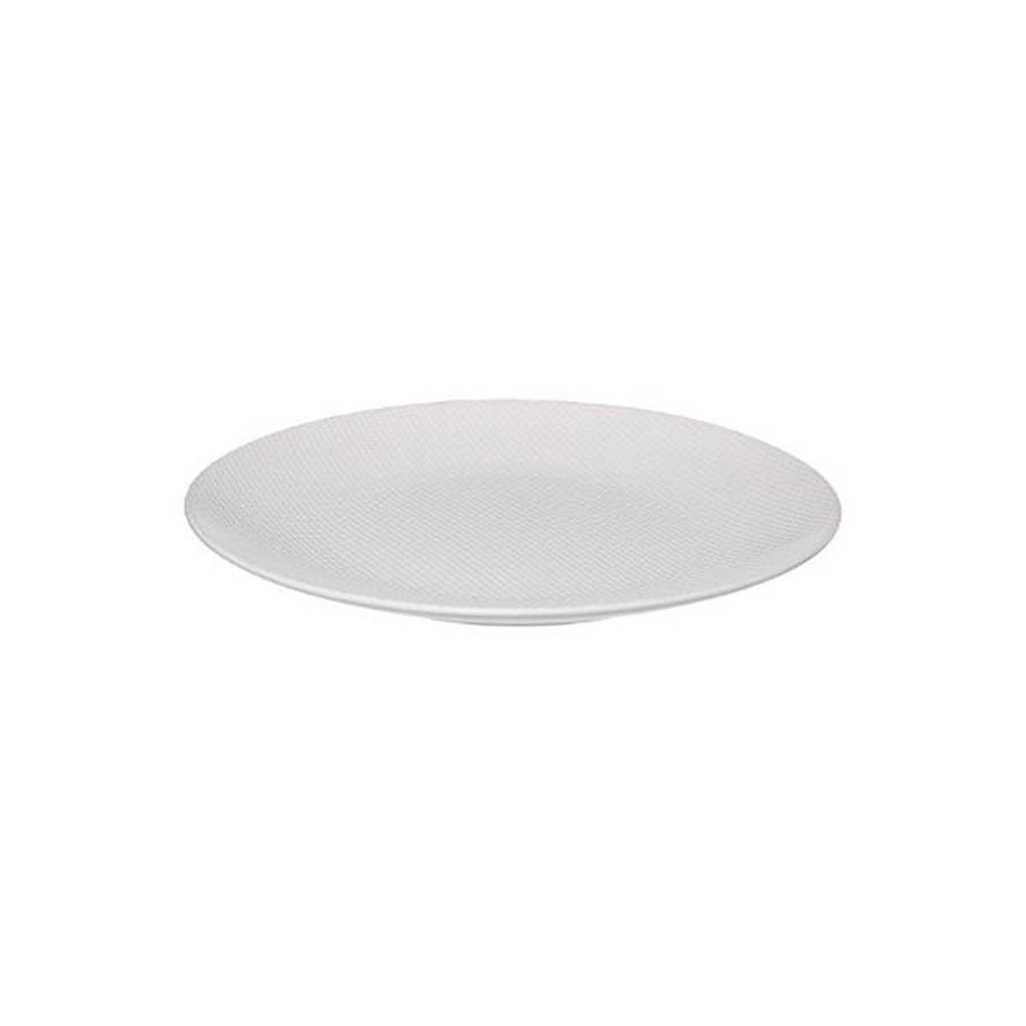 Voir la diapositive 2 : SECRET DE GOURMET Lot de 6 assiettes plates  céleste  27cm blanc