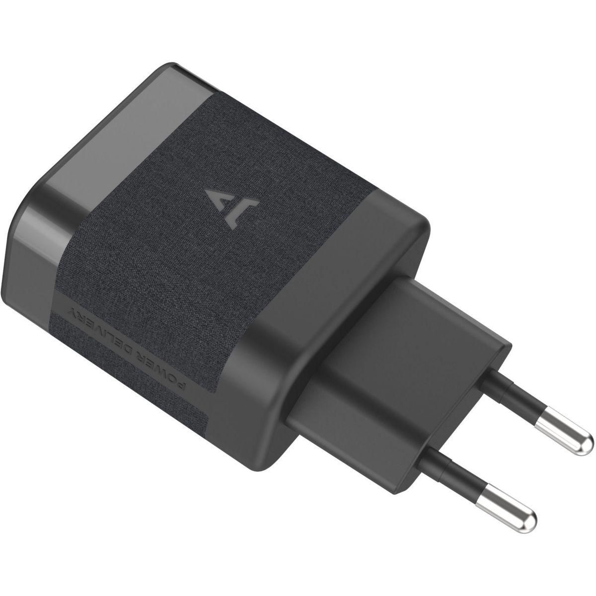 ADEQWAT Chargeur 45W PowerDelivery USB + USB-C noir