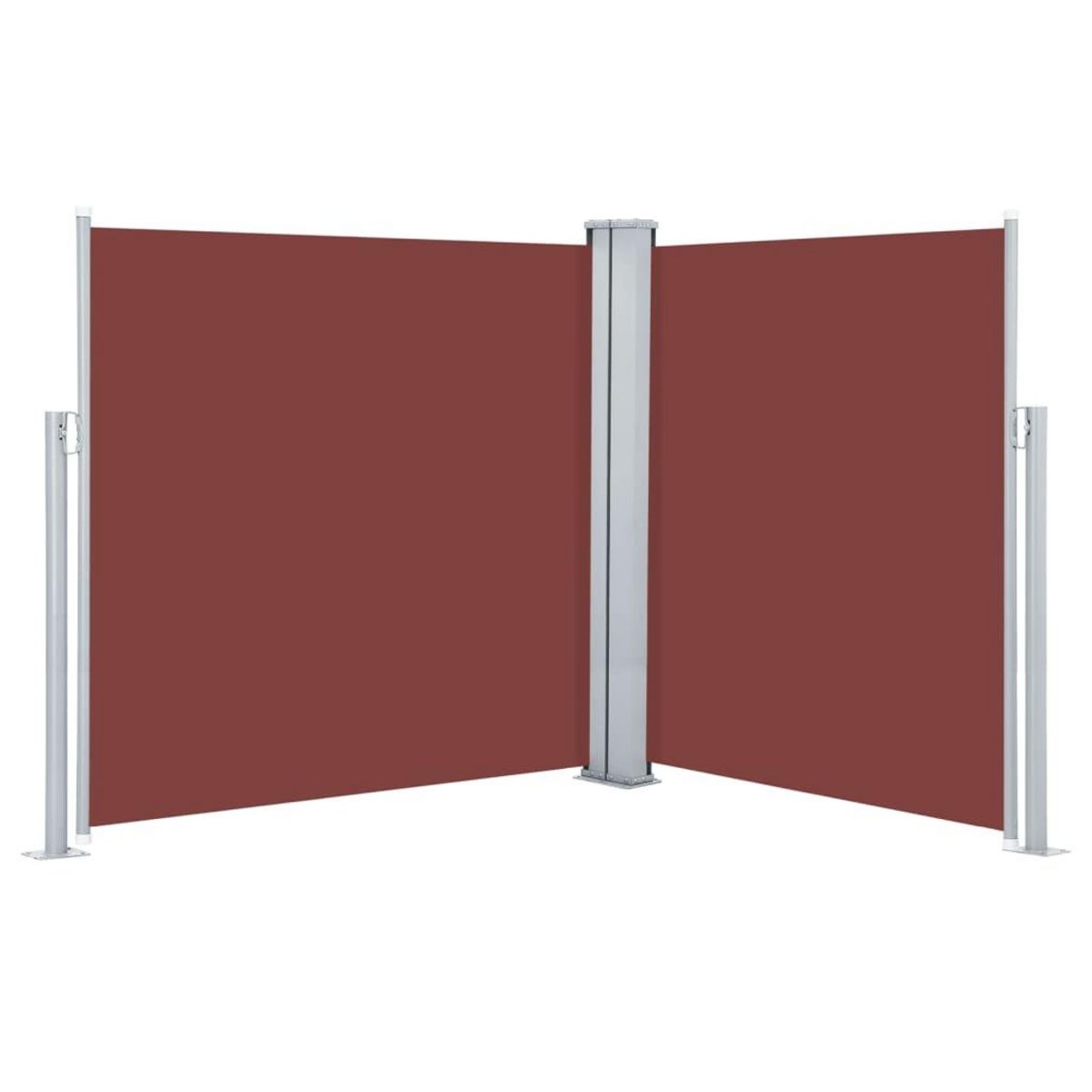 VIDAXL Auvent lateral retractable Marron 140 x 600 cm