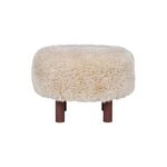 LISA DESIGN Mani - pouf - en fausse fourrure. Coloris disponibles : Beige