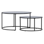 Paris Prix Lot de 2 Tables Basses Gigognes  Twin  79cm Noir