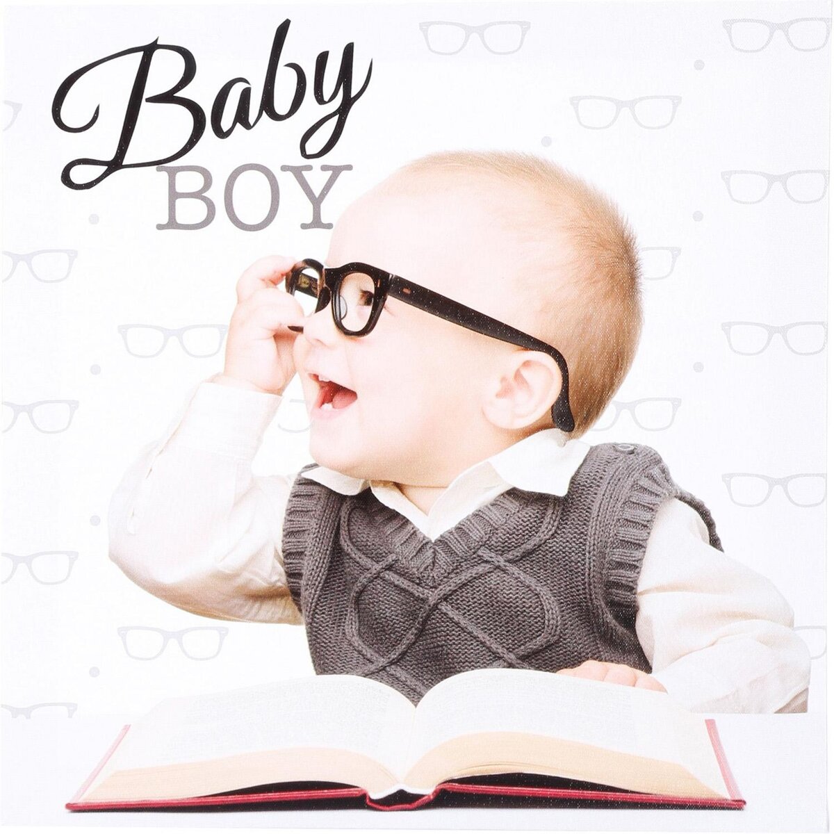 ATMOSPHERA Toile imprimée bébé fun - 28 x 28 cm - Garçon