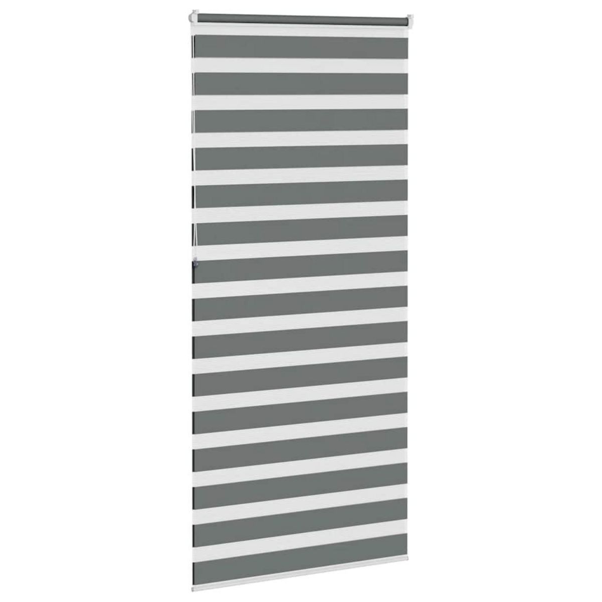 VIDAXL Store zebre gris fonce largeur du tissu 95,9 cm polyester