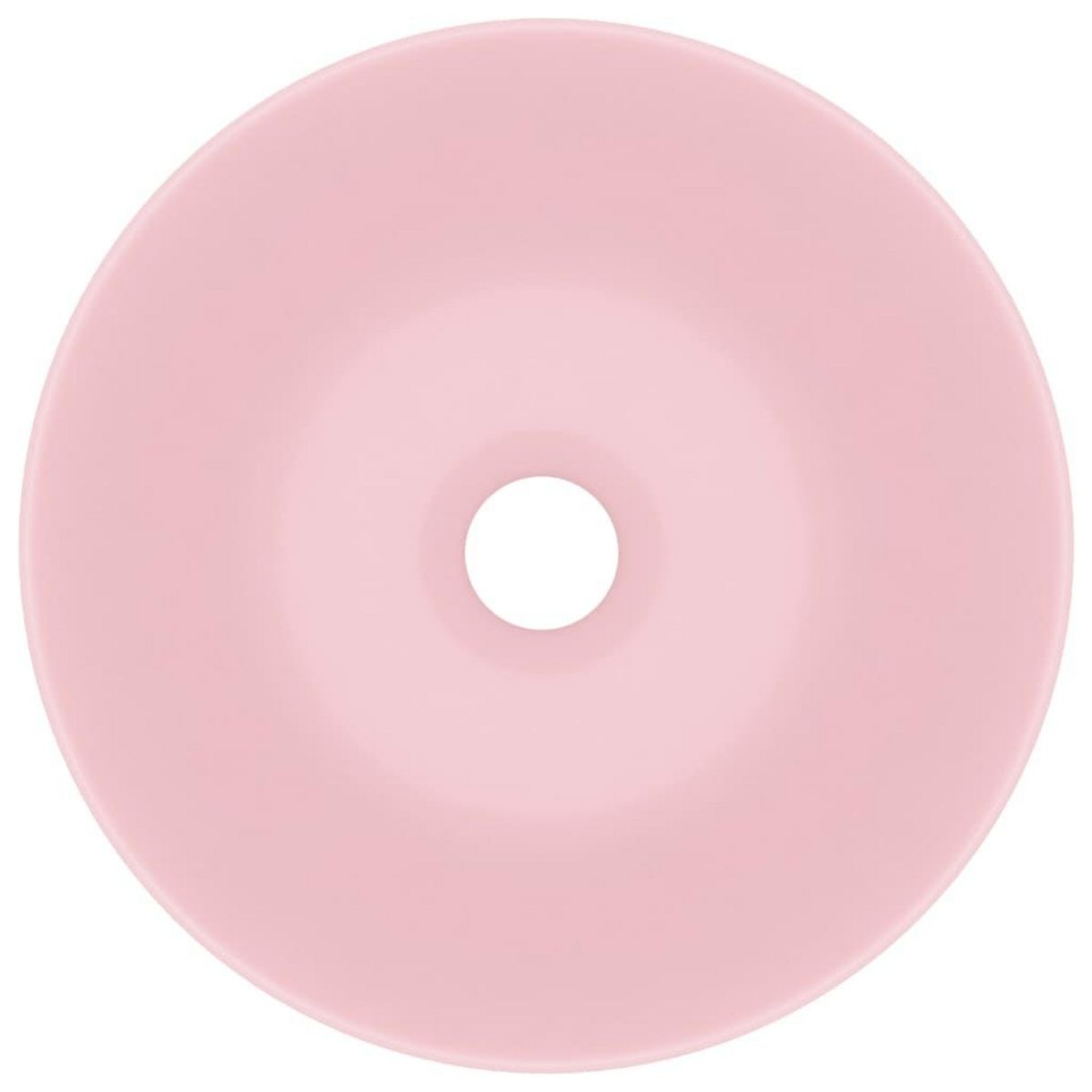 VIDAXL Lavabo de salle de bain Ceramique Rose mat Rond