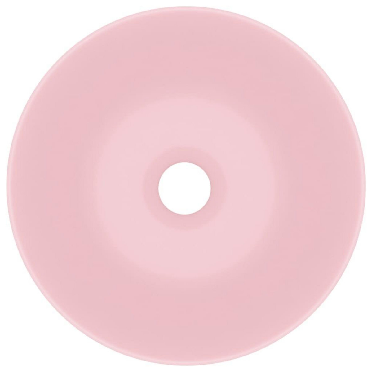 VIDAXL Lavabo de salle de bain Ceramique Rose mat Rond